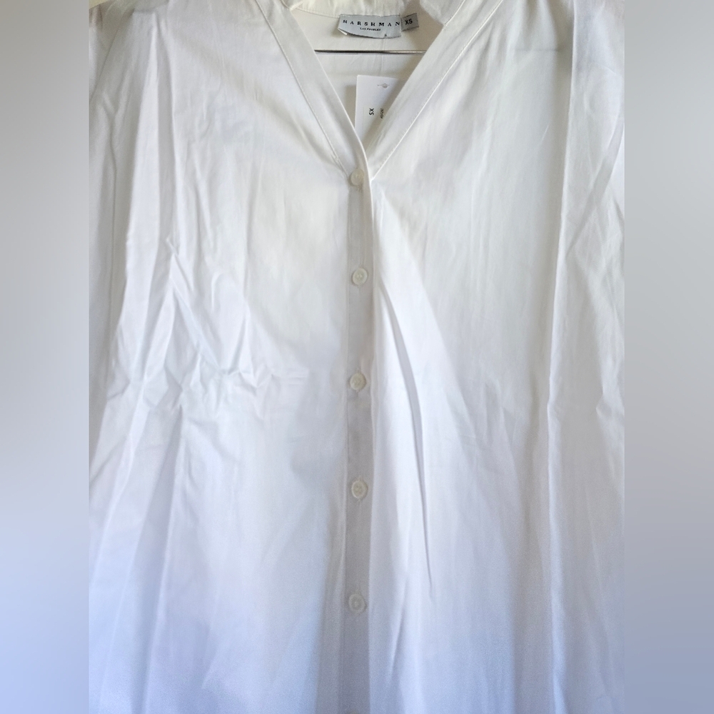 NWT! Harshman Los Angeles, Toula Pleated Back Tunic, White , Size XS-MSRP $331 - Picture 8 of 9